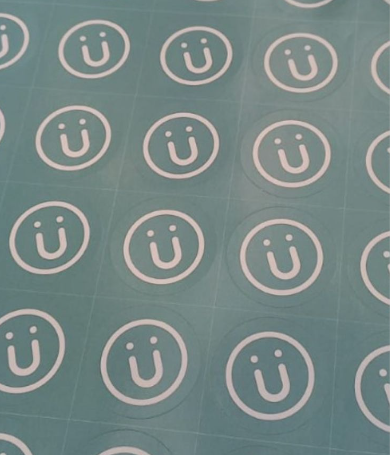 Cartela de adesivos personalizados
