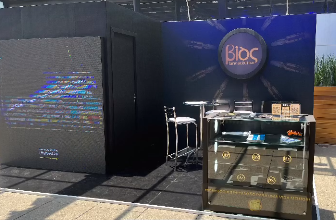 Stand corporativo montado em feira